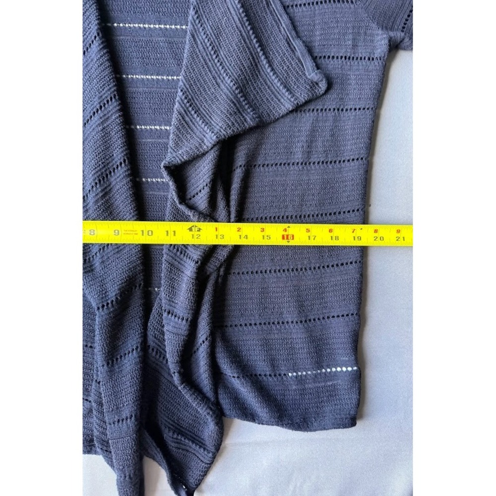 Lauren Ralph Lauren Cardigan Women L Blue Open Front Knit Lightweight‎ Sweater - Picture 6 of 16